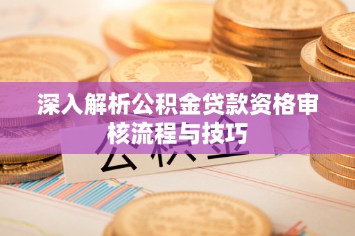 清水河深入解析公积金贷款资格审核流程与技巧