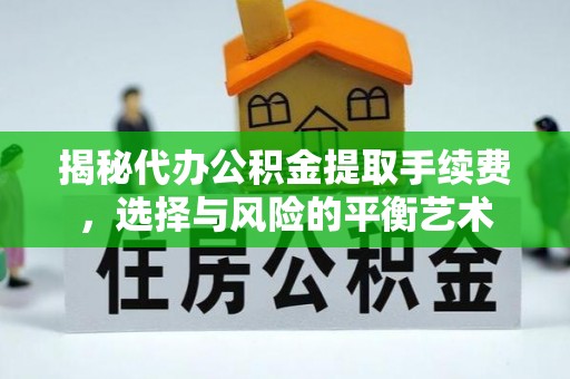 清水河揭秘代办公积金提取手续费，选择与风险的平衡艺术