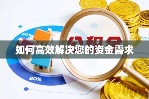 清水河如何高效解决您的资金需求